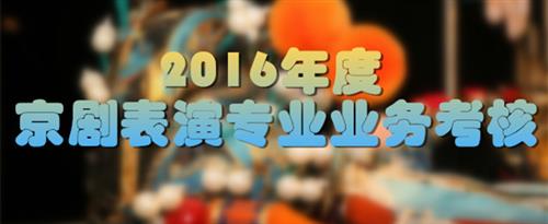 快速操逼吧国家京剧院2016年度京剧表演专业业务考...